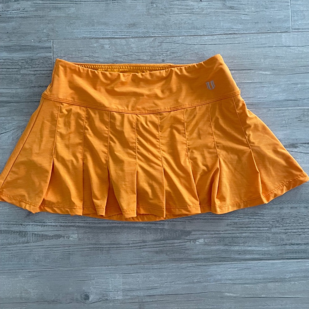 EleVen by Venus Flutter Tennis Skort 12" S Orange